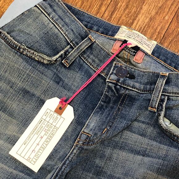 Current / Elliott Hatch Maternity Boyfriend Destroy Distressed Jeans Size 25 - Picture 12 of 15